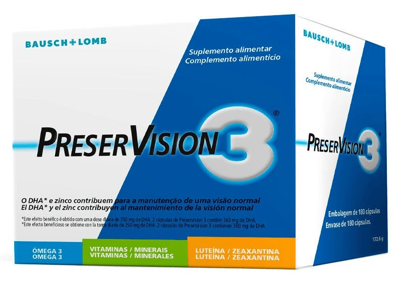 Detalle de Bausch&Lomb Preservision 3 - 180 Cápsulas 🥤