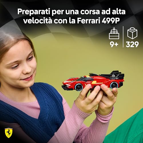 Detalle 2 de LEGO Speed Champions Ferrari 499P 77261 – Auto da esposizione STEM con Minifigure, regalo per giovani appassionati di motorsport