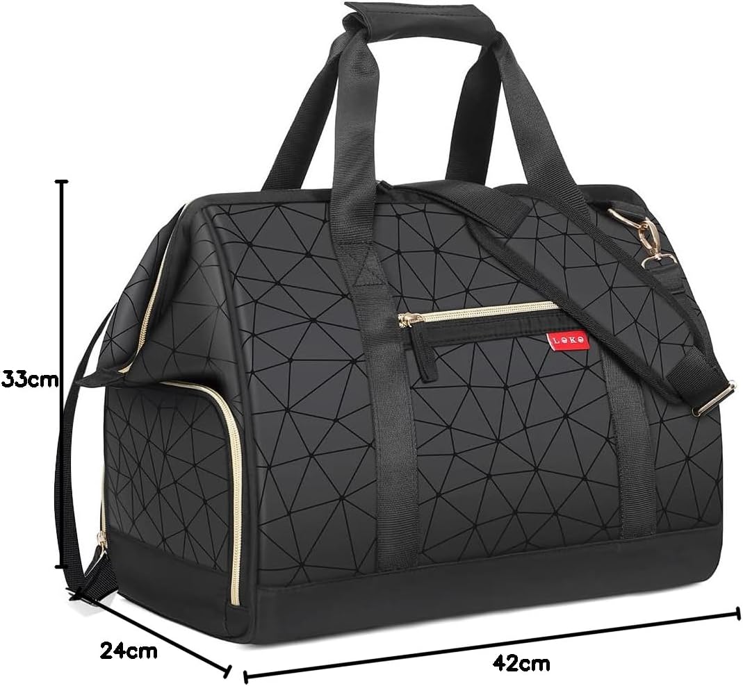 Thumbnail 6 de Lekesky Reisetasche Damen 33L Weekender Schwarz