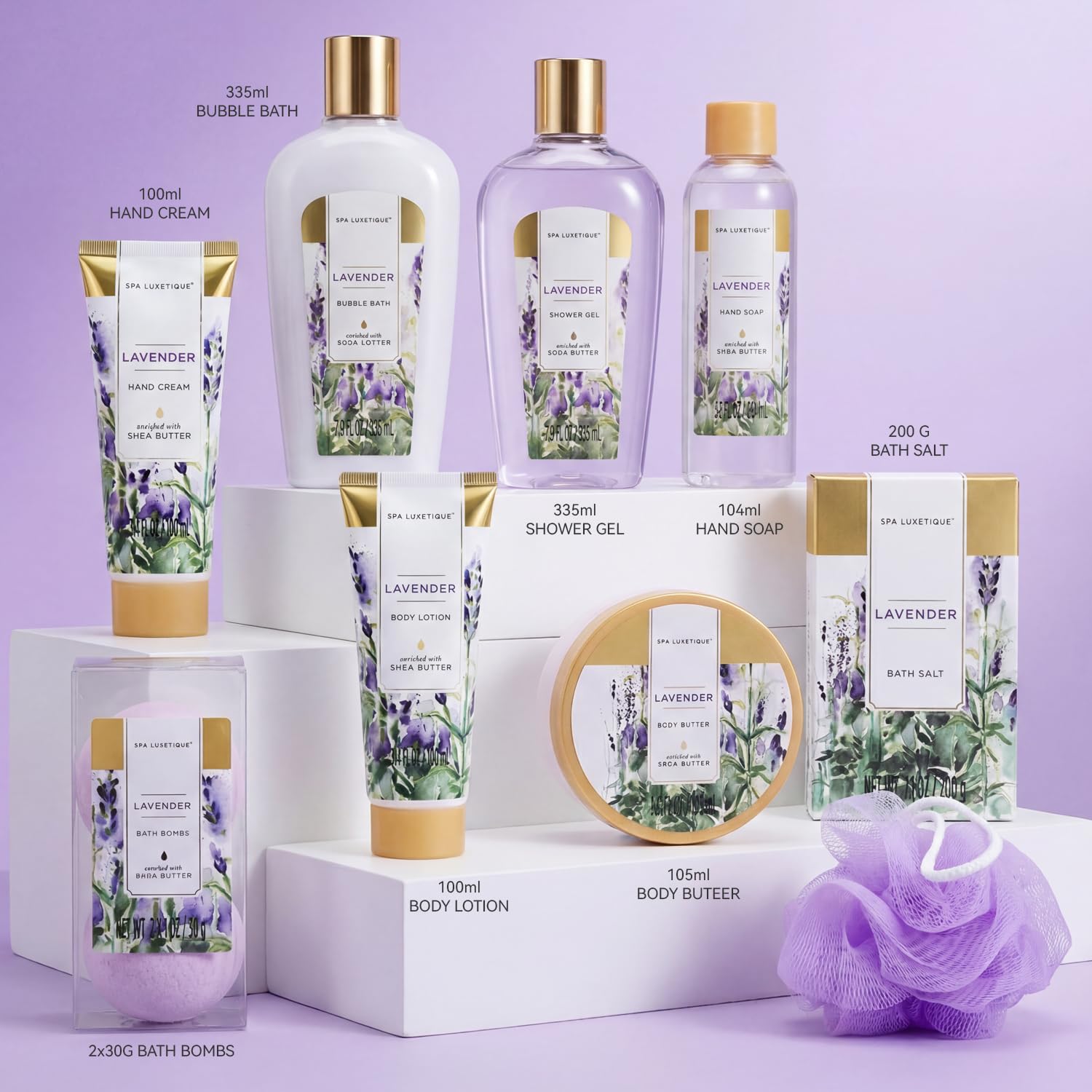 Thumbnail 1 de Spa Luxetique 10-Piece Lavender Spa Gift Basket for Women