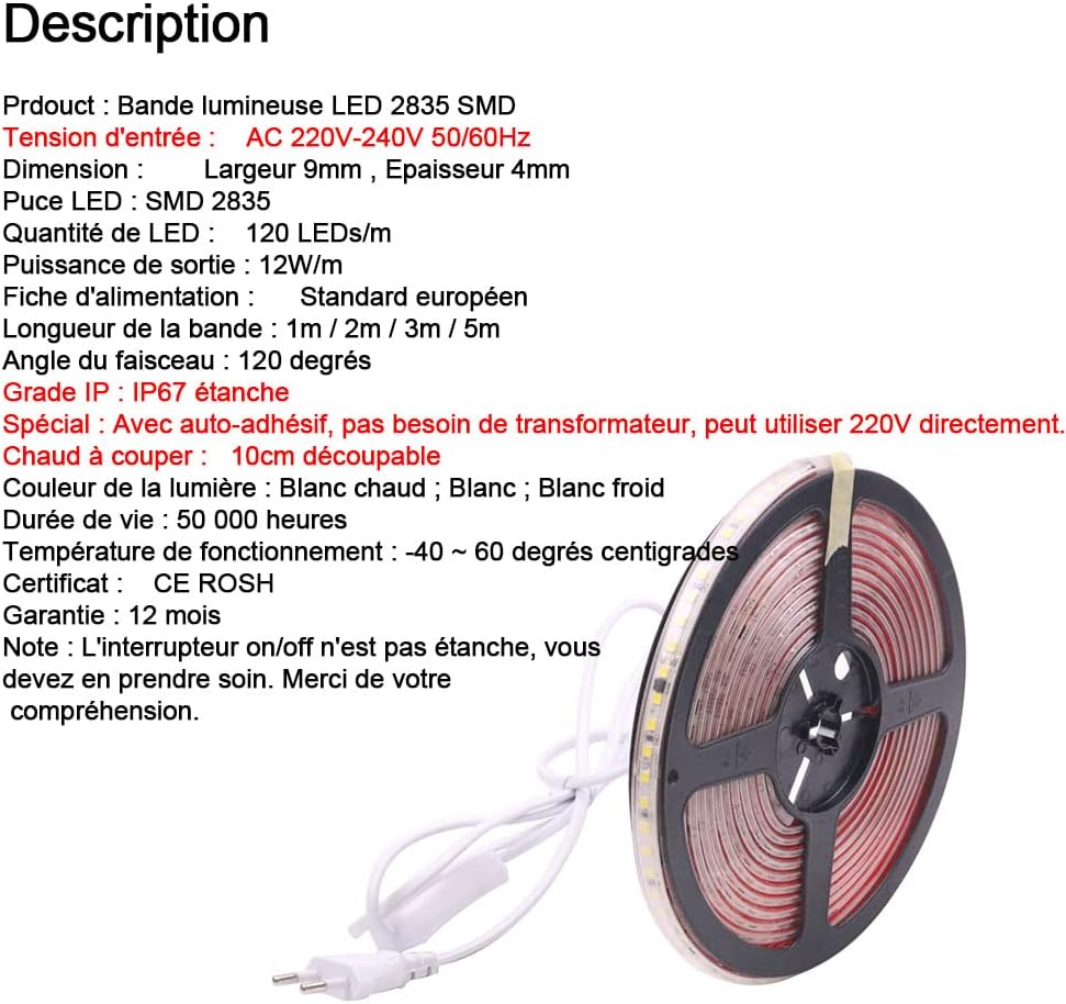 Detalle de LED Lichtband 230V Direktanschluss 2 m