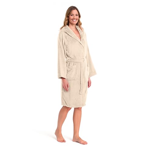 Detalle de Caleffi Accappatoio Uomo Donna Spugna 100% Cotone con Cappuccio e Cintura