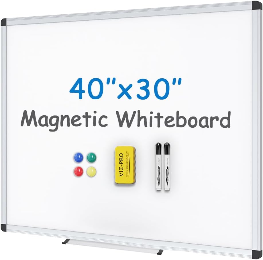 Thumbnail 6 de VIZ-PRO Large Magnetic Dry Erase Whiteboard (72 x 40 Inches) with Foldable Aluminum Frame