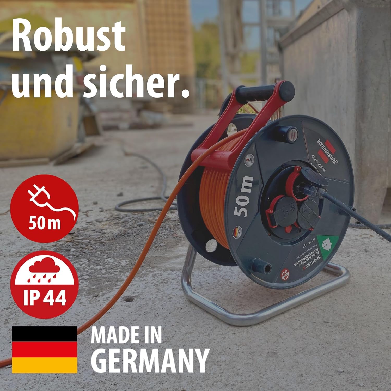 Detalle 2 de Brennenstuhl Garant V2 50m Kabeltrommel 🔌