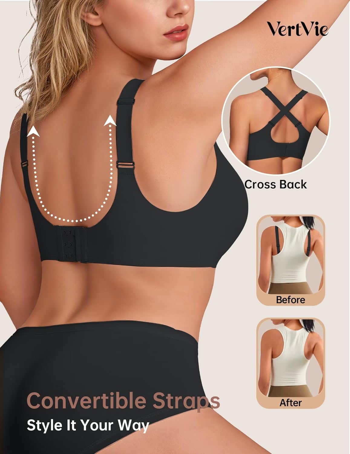 Detalle de Vertvie Wireless Bra for Women ⚙