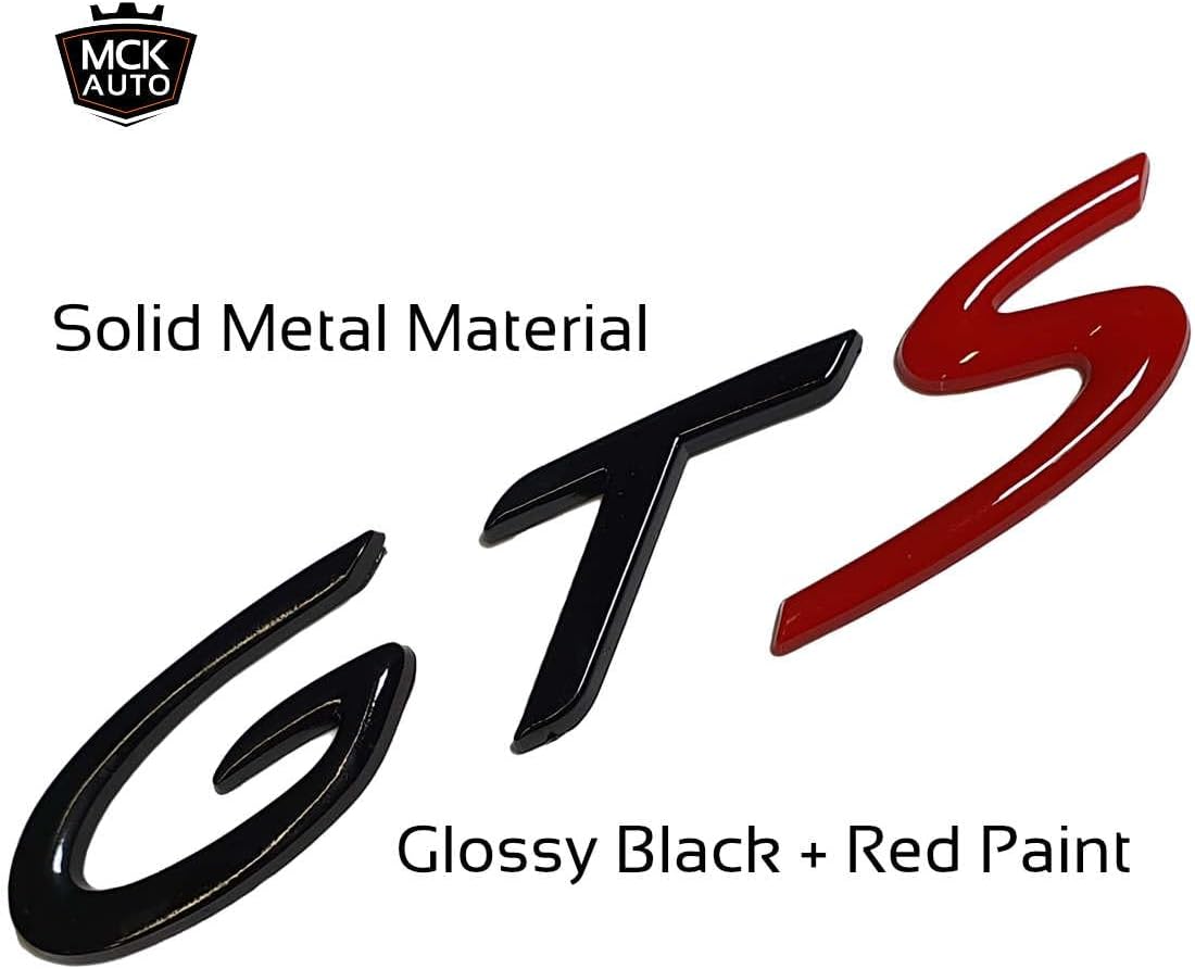 Detalle 2 de MCK Auto GTS Black Red Glossy Rear Boot Emblem