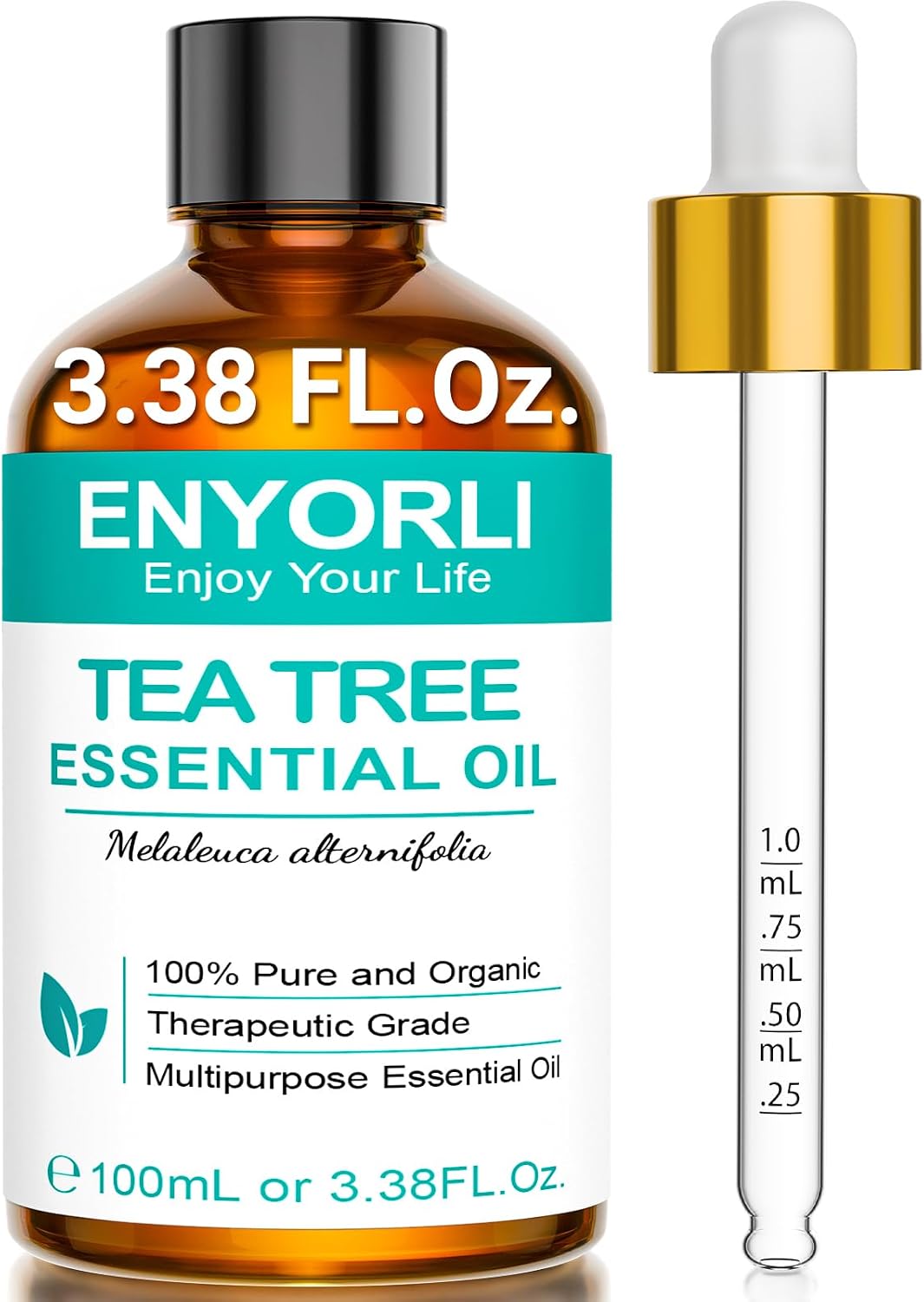 Detalle de ENYORLI USJY14 tea tree olie 100 ml, puur en stoomgedestilleerd