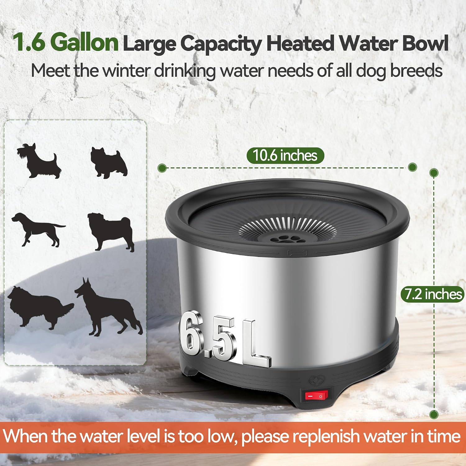 Detalle 2 de Twinsing Heated Dog Water Bowl 6.5L