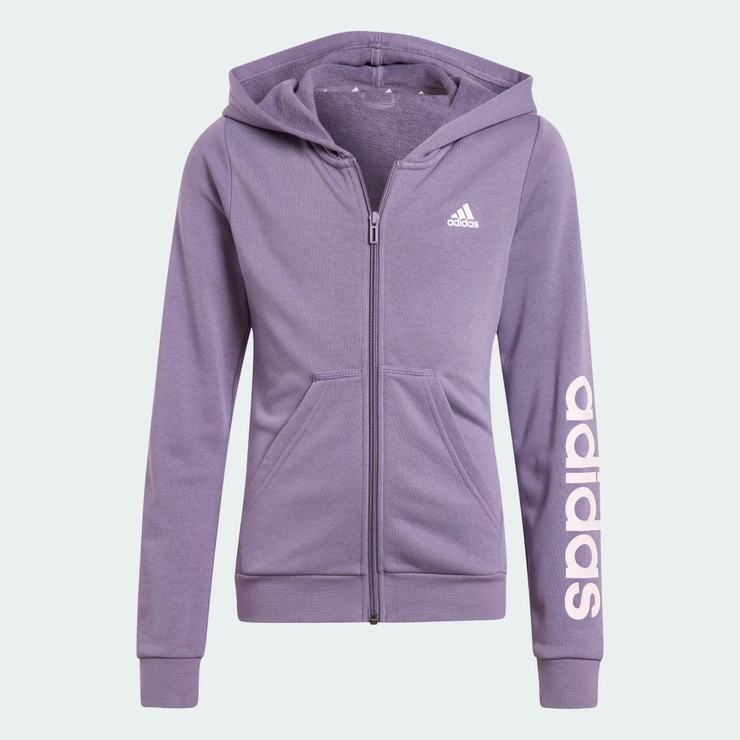 Detalle de Chaqueta con capucha Essentials Linear Logo de Adidas