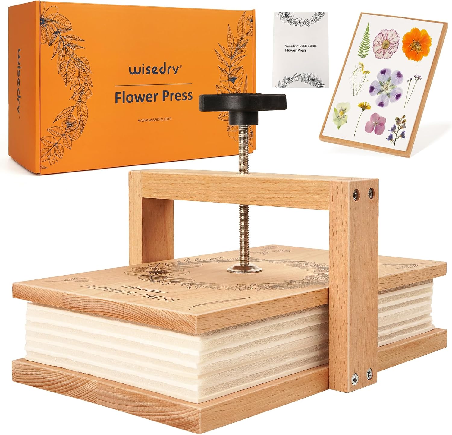 wisedry Presse à fleurs 25,4 x 15,2 cm