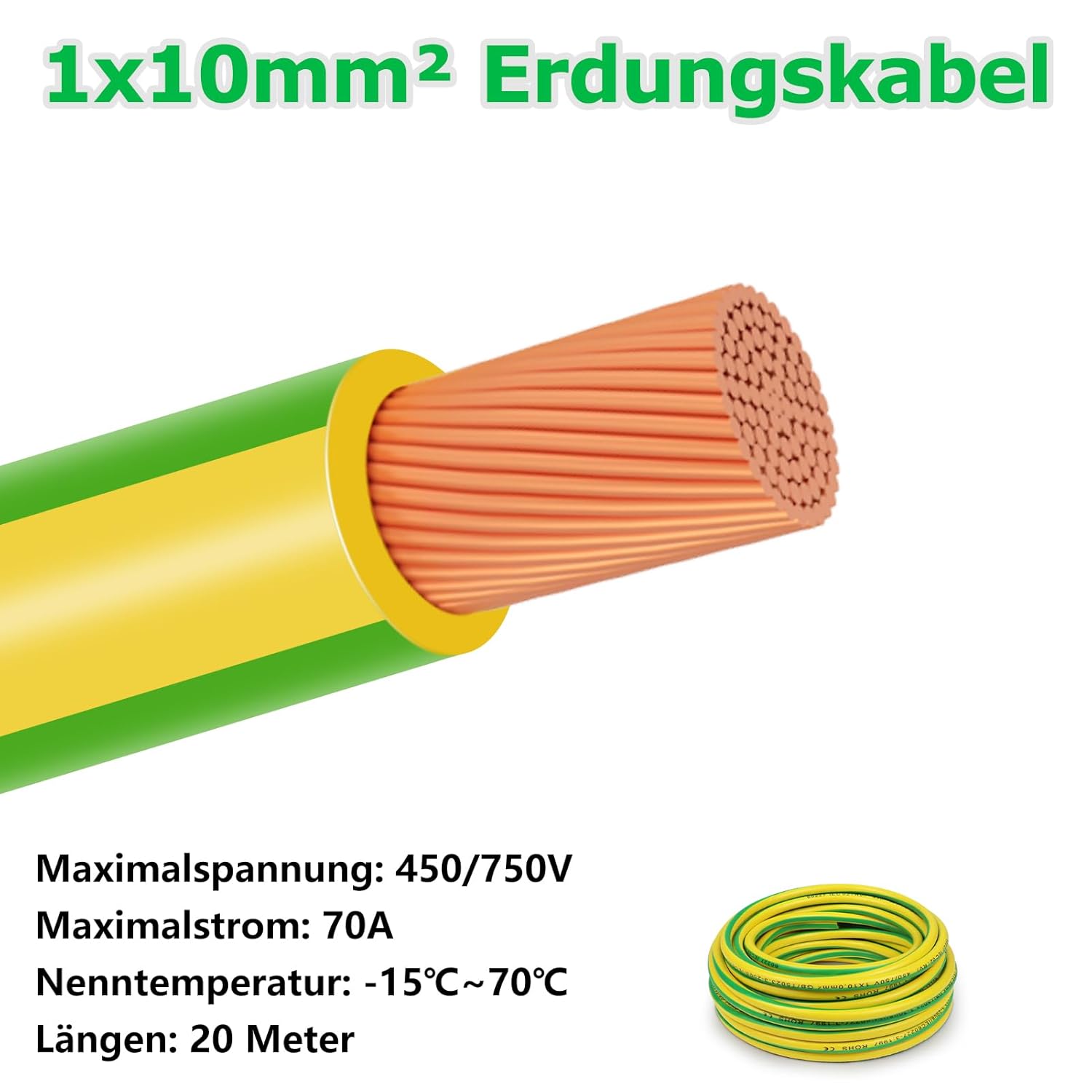 Detalle 2 de Erdungskabel 10mm² für 20 m