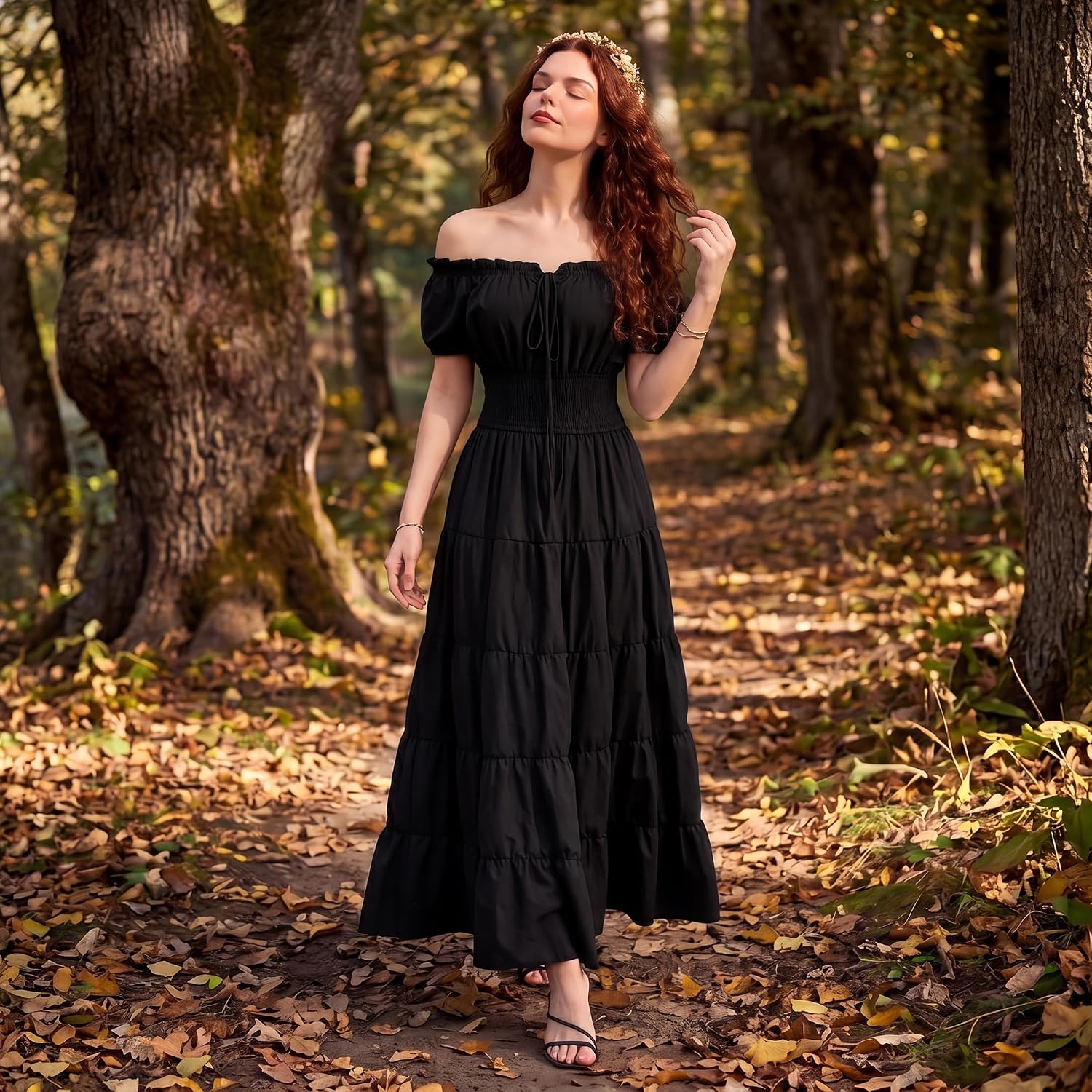 Detalle 1 de Zhitunemi Dress-6531 Renaissance Costume Dress with Full-Length Skirt