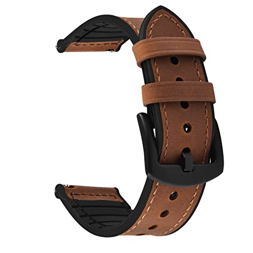 Imagen de Fullmosa 22mm Correa Reloj Cuero y Silicona para Hombre y Mujer en OfertitasTOP
