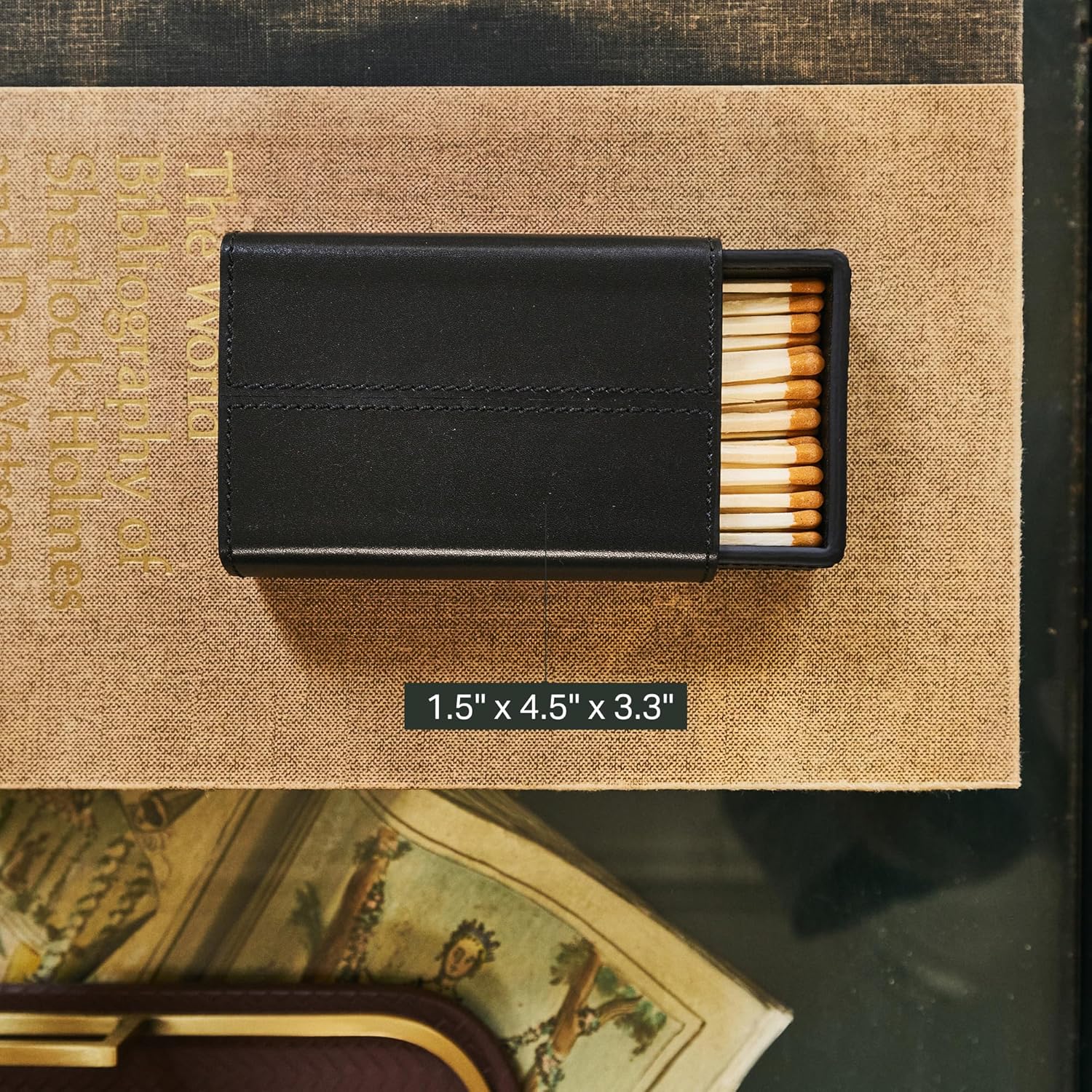 Thumbnail 3 de Preston Lane Mayfair Leather Matchstriker for Mantel 🕯