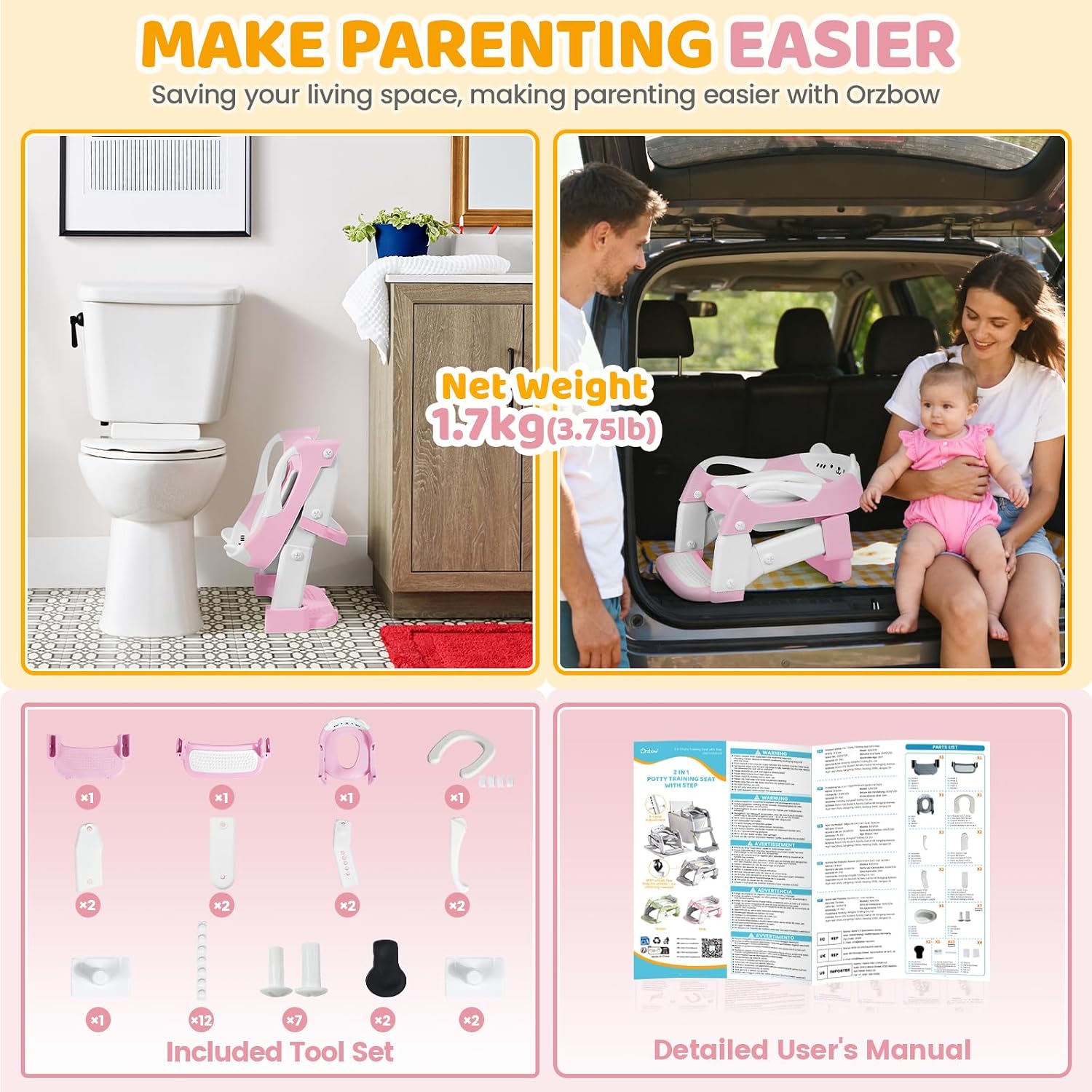 Thumbnail 5 de Orzbow Réducteur toilette enfant 42–46 cm 🚽
