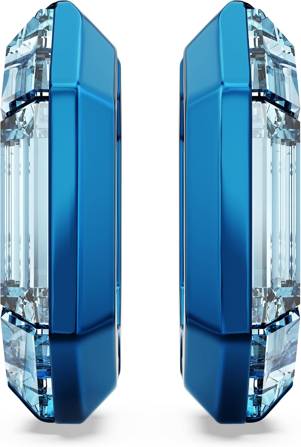 Detalle 2 de Swarovski Lucent Kreolen mit blauen Kristallen