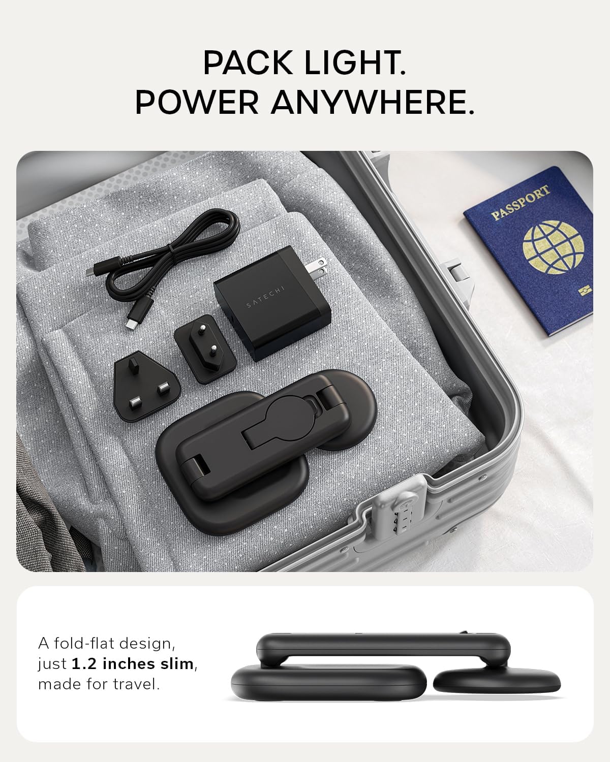 Detalle 2 de SATECHI 3-in-1 Qi2 Wireless Charging Station review: a compact, three-device charger with 25W fast charging