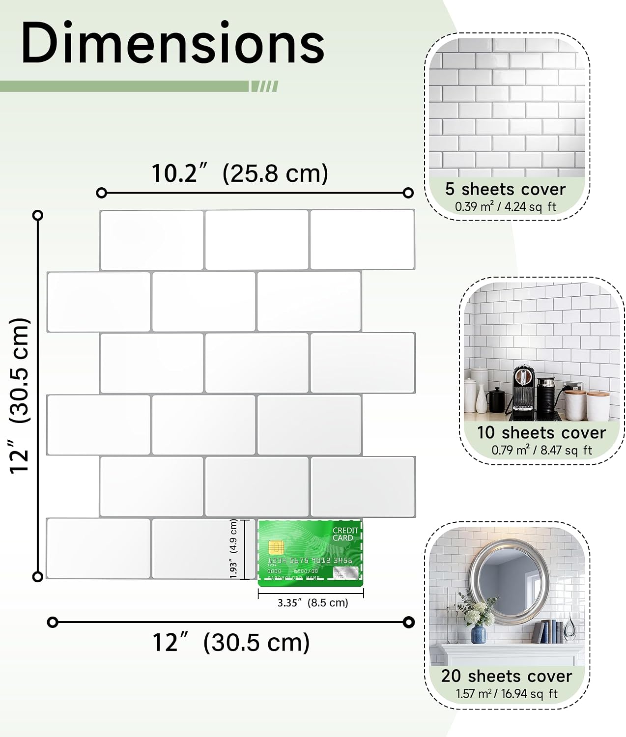 Detalle 2 de Yoillione Upgrade Peel and Stick Tiles 12x12