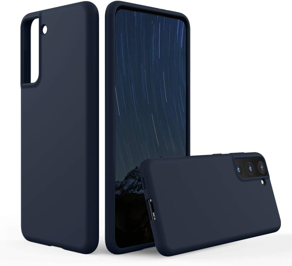 Detalle de SURPHY Liquid Silicone Case for Samsung Galaxy S21+ Plus 6.7" (Midnight Blue) – Full Body Protection