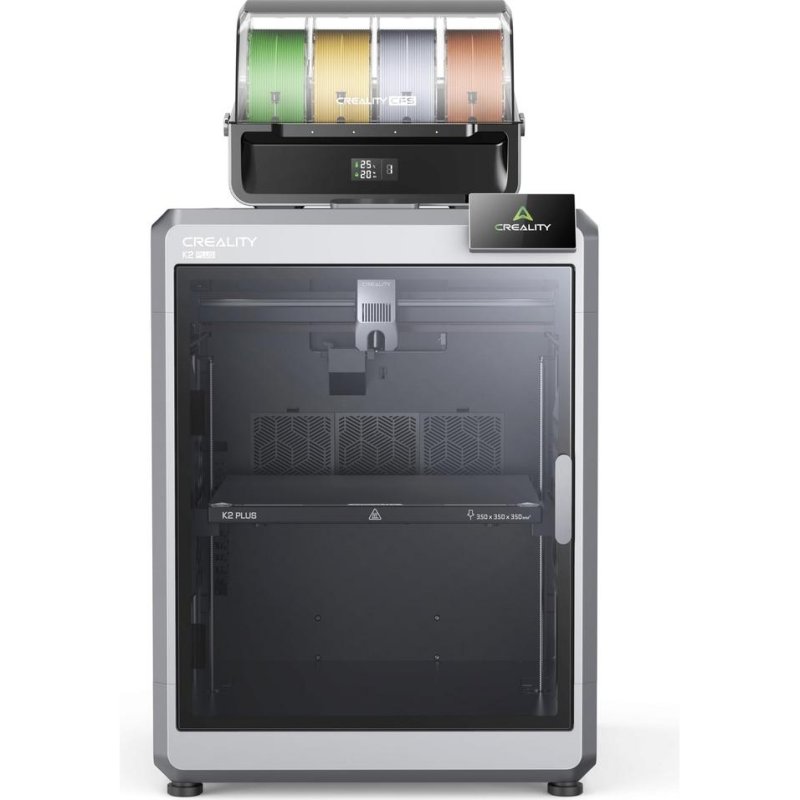 Detalle de Creality K2 Plus Combo: impresora 3D de gran volumen con extrusora directa y impresión multicolor