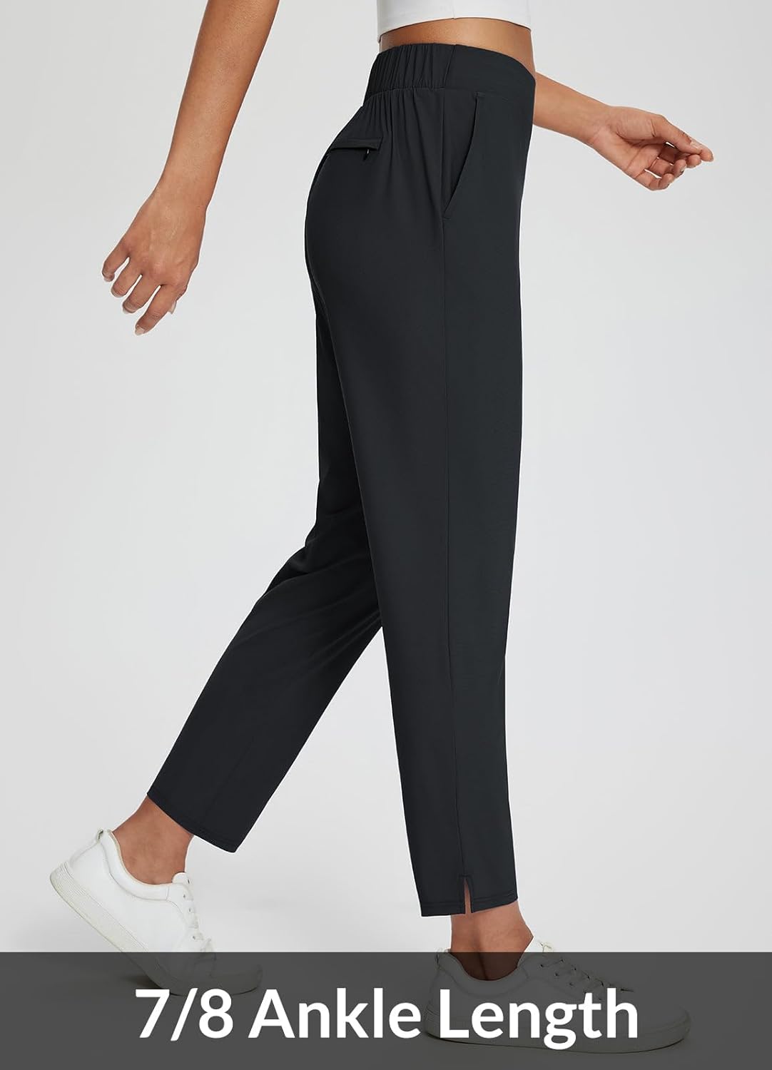 Thumbnail 4 de baleaf Women's Travel Pants: Lightweight Stretch, 7/8 Ankle, Zipper Pockets – Petite