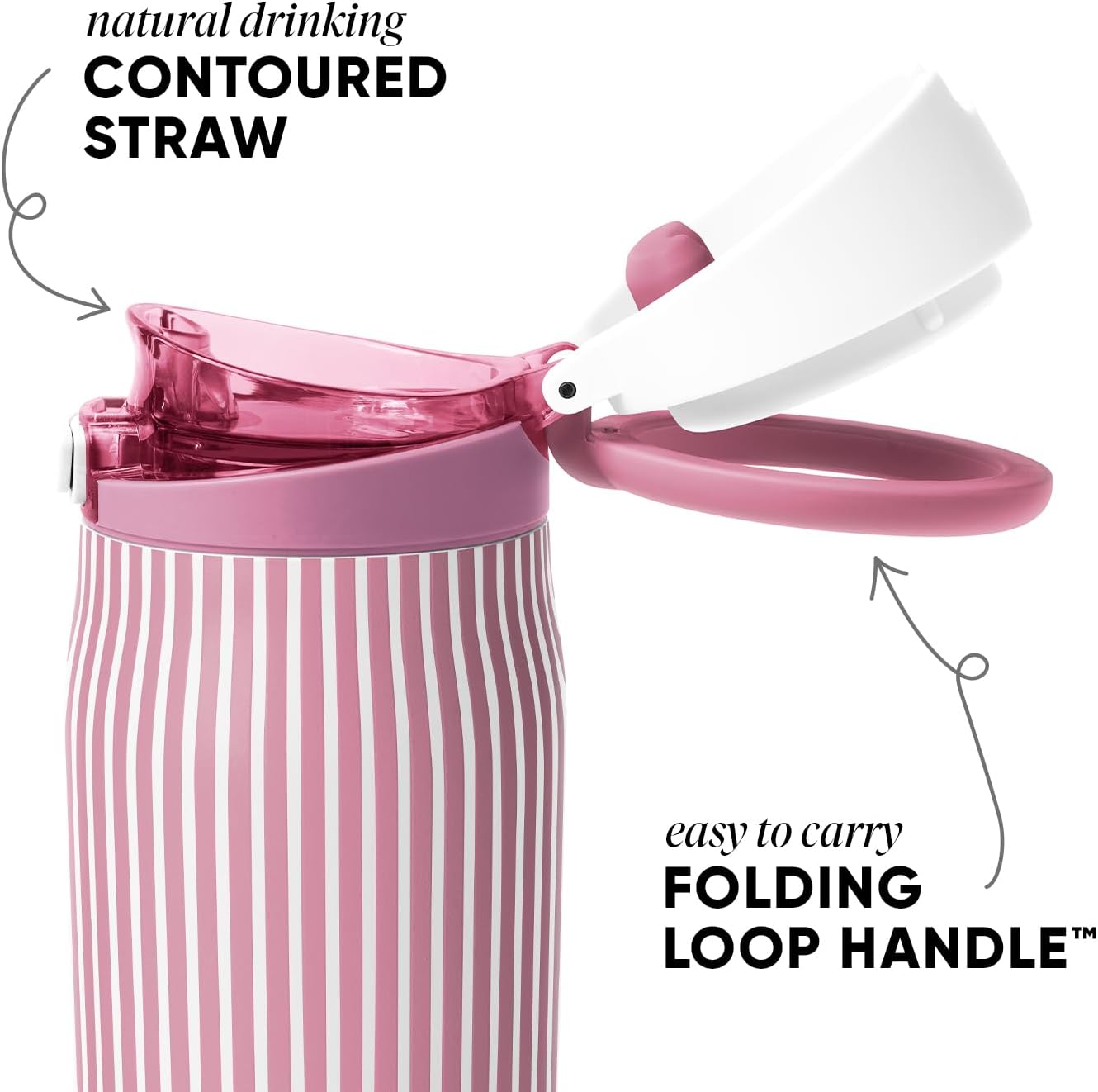 Thumbnail 1 de Simple Modern Mesa Loop Water Bottle with Covered Straw and Handle (24oz)