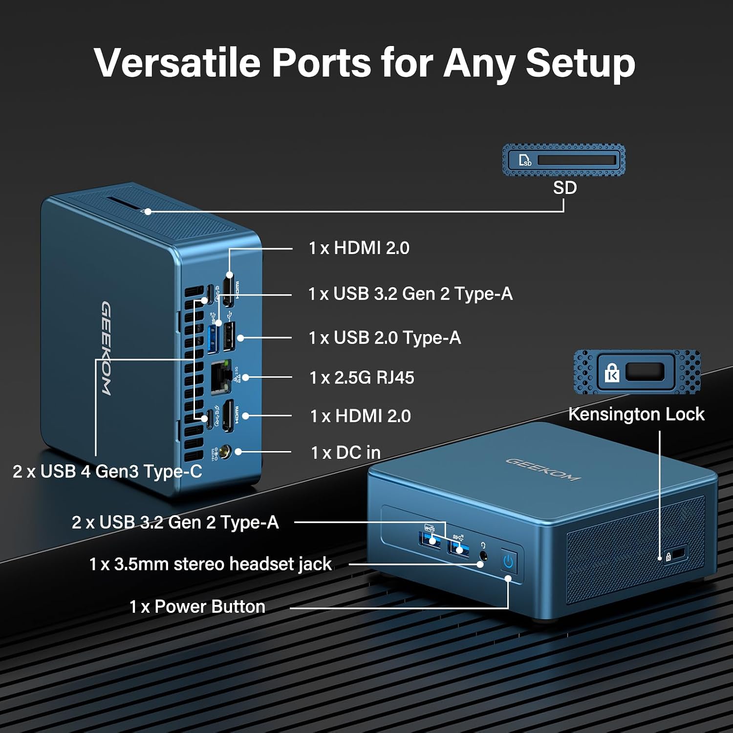Thumbnail 5 de GEEKOM IT12 2026 Mini PC with Built-in NPU & Windows 11 Pro