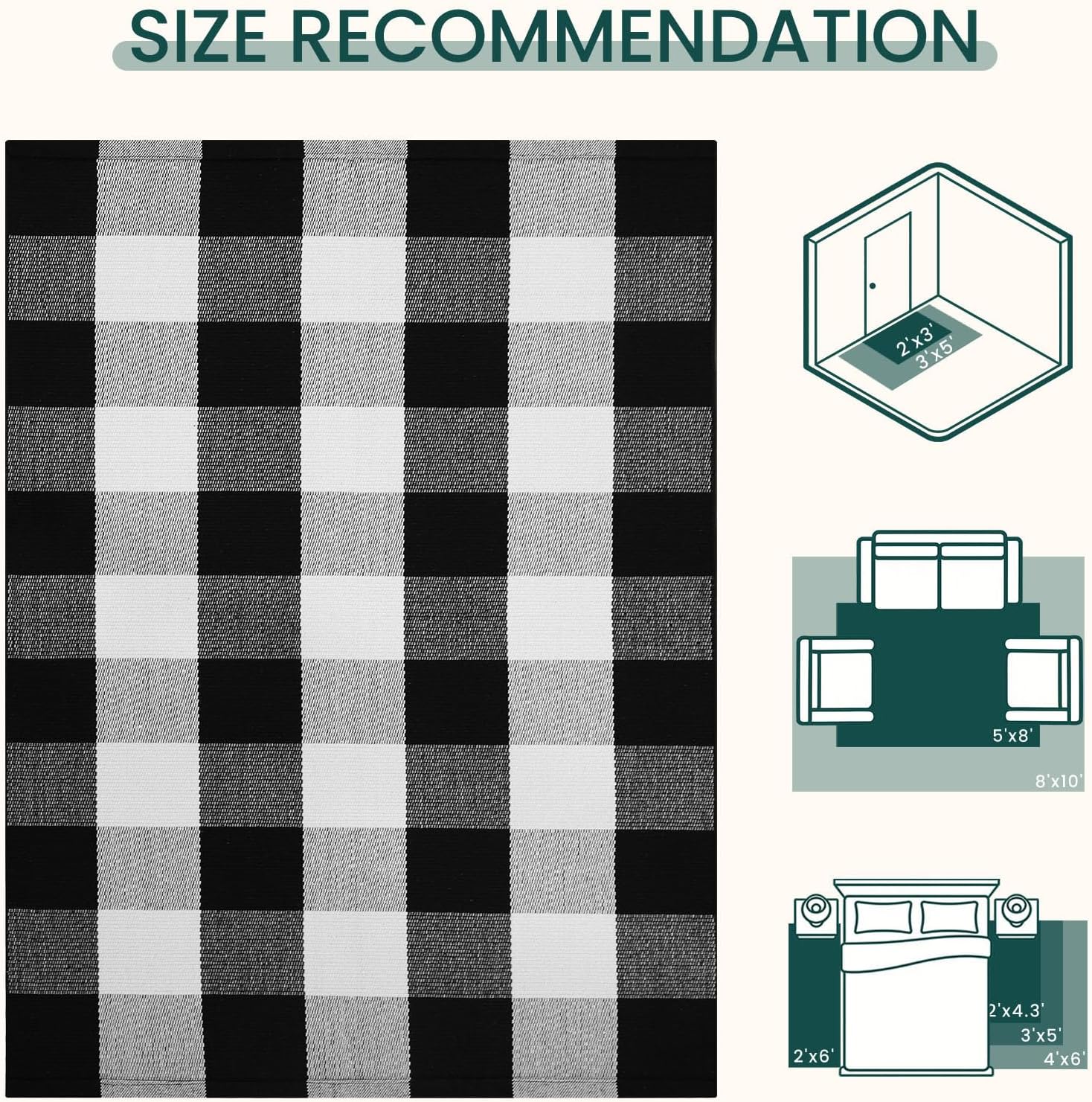 Detalle 2 de KOZYFLY Area Rug 3 x 5 ft