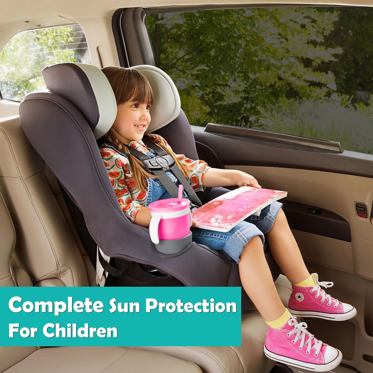 Detalle 2 de CaiTang Pare Soleil Voiture Bébé – Chaussettes Solaires Universelles (2 pièces)