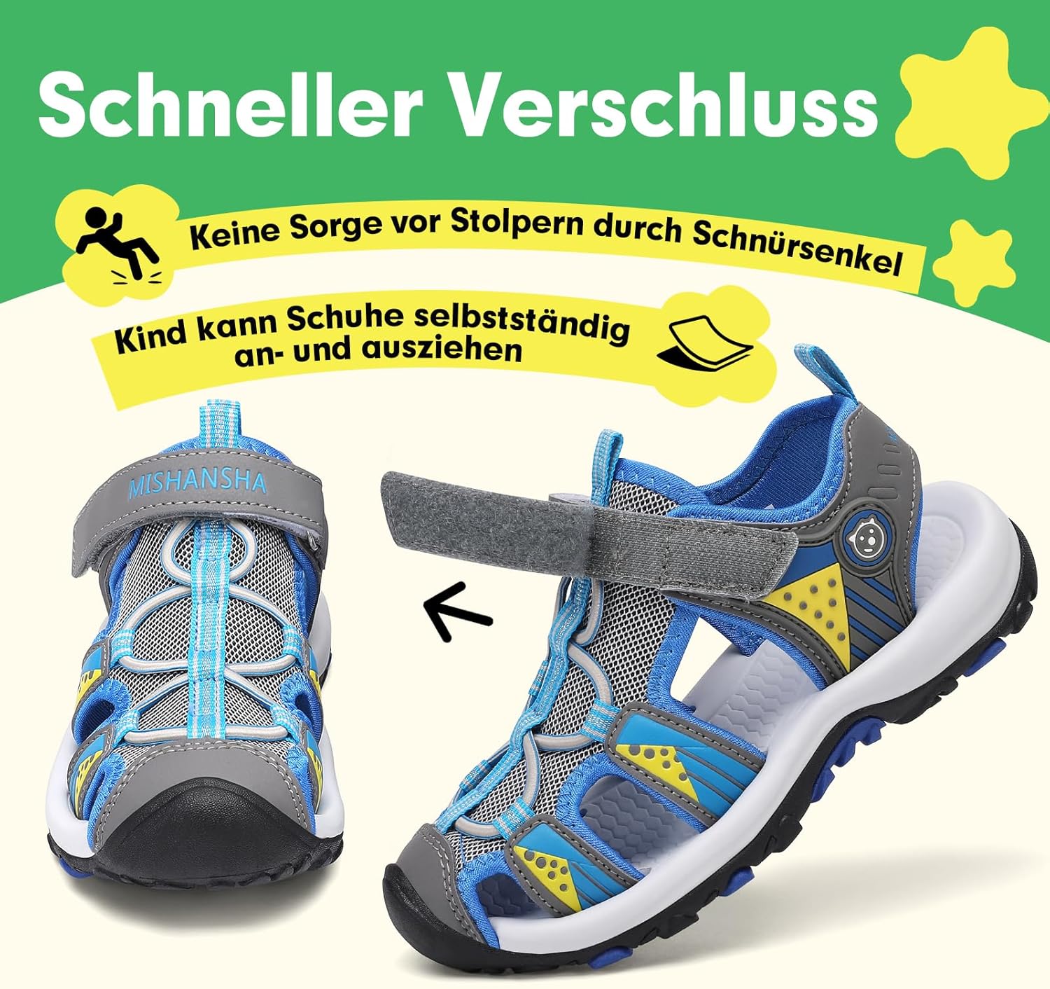 Thumbnail 5 de SAGUARO Geschlossene Sandalen Kinder Trekking – atmungsaktiv, robust und vielseitig