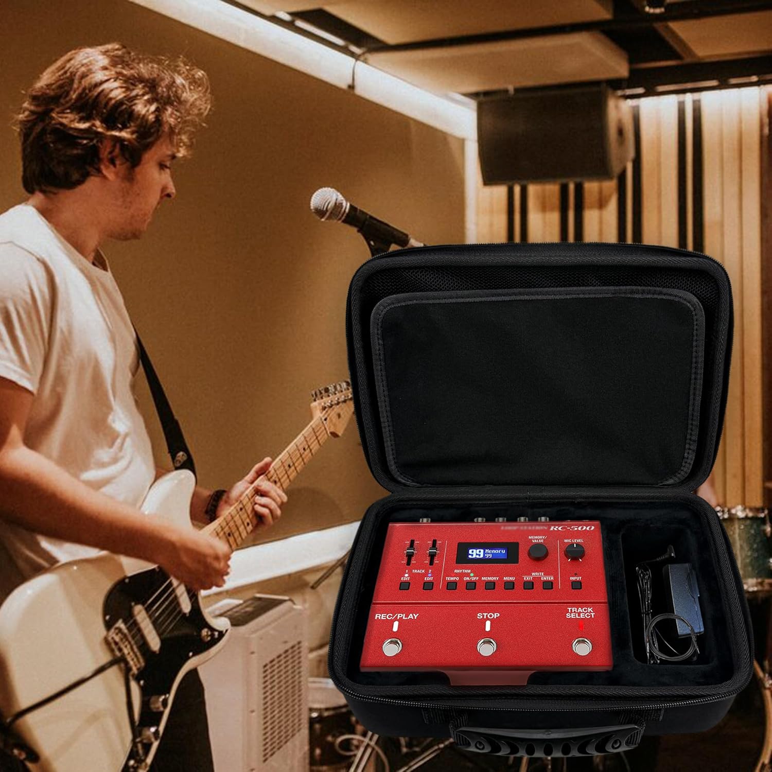 Detalle de Musiin Vocal Performer Case for Boss VE-500 / RC-500