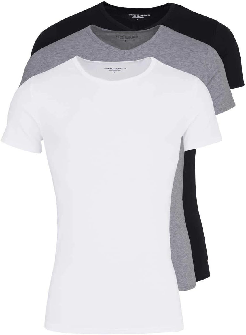 Thumbnail 6 de Tommy Hilfiger 2S87903767 T-Shirt Uni Col V - Manches Courtes - Lot de 3 - Homme