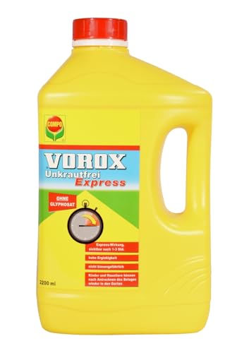 Detalle de VOROX Unkrautfrei Express – Konzentrat 2,2 L (Compo): Relativ schnelle Unkrautbekämpfung zwischen Zierpflanzen und Nutzpflanzen