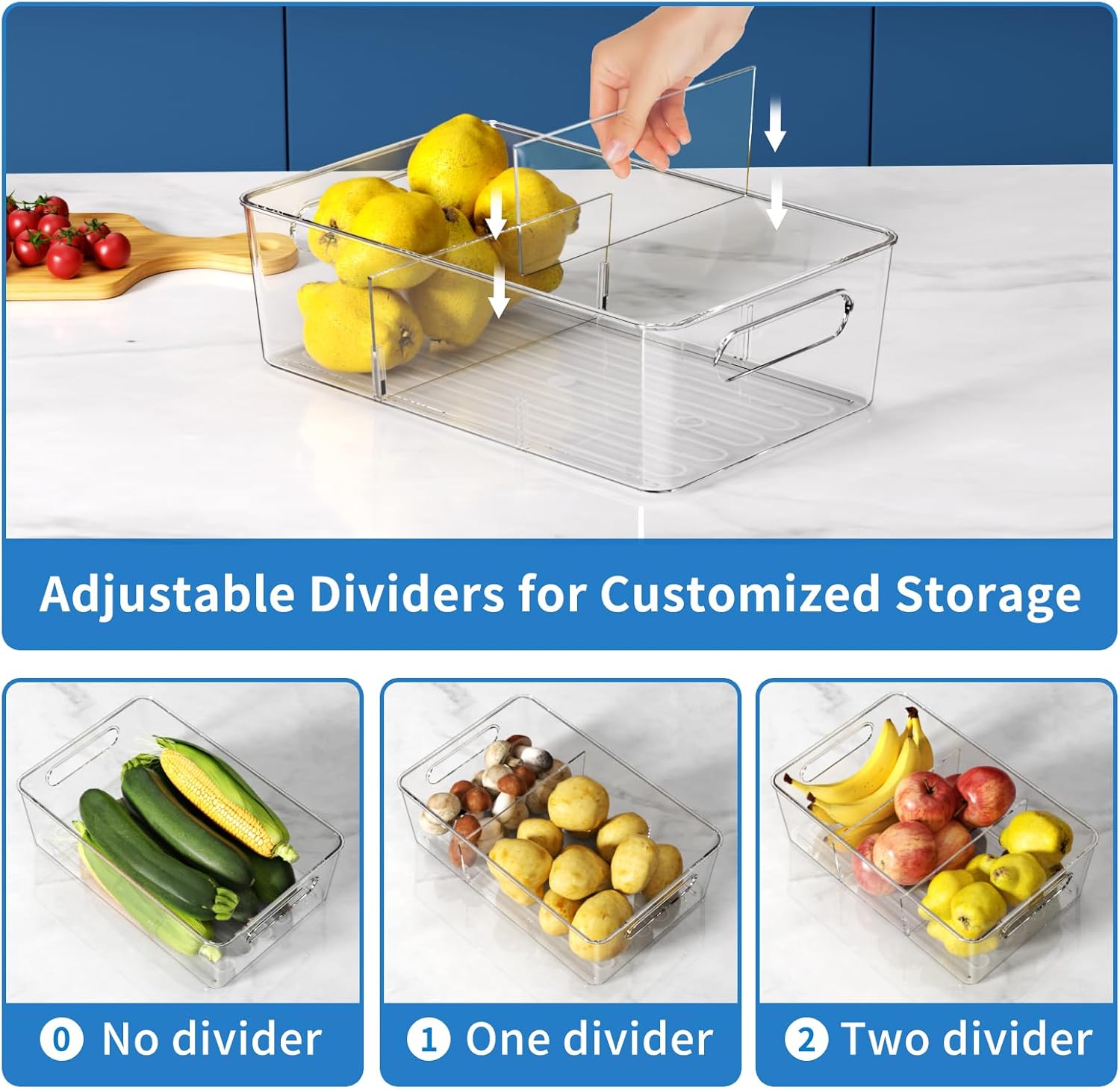 Detalle 2 de Pantry Organizers and Storage 8-Pack Snack Bins