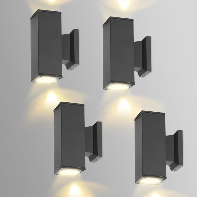 Detalle de Aigostar Aplique Exterior/Interior IP65 GU10 – 4 piezas