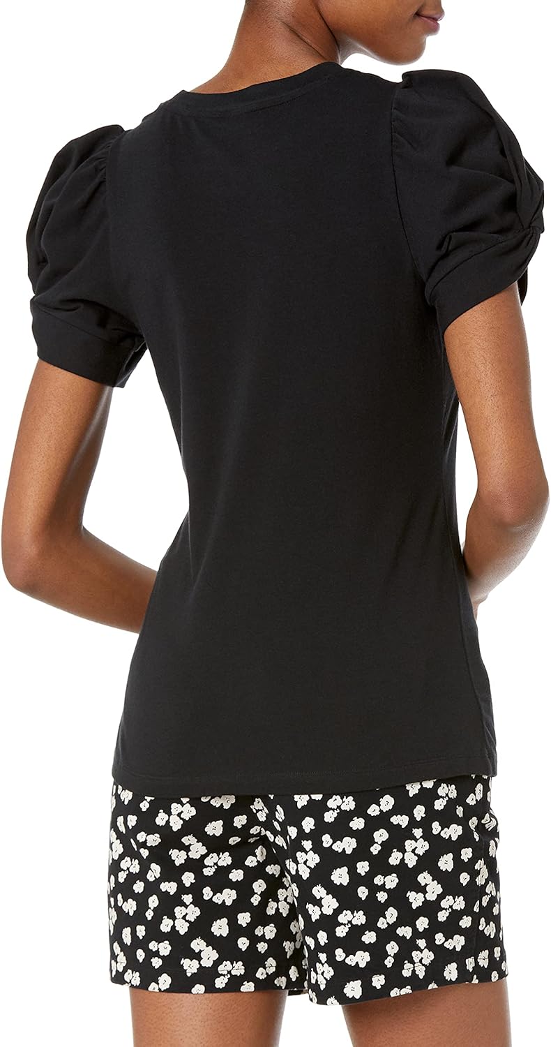 Detalle de Amazon Essentials Women's Regular-Fit Twist Sleeve Crewneck T-Shirt