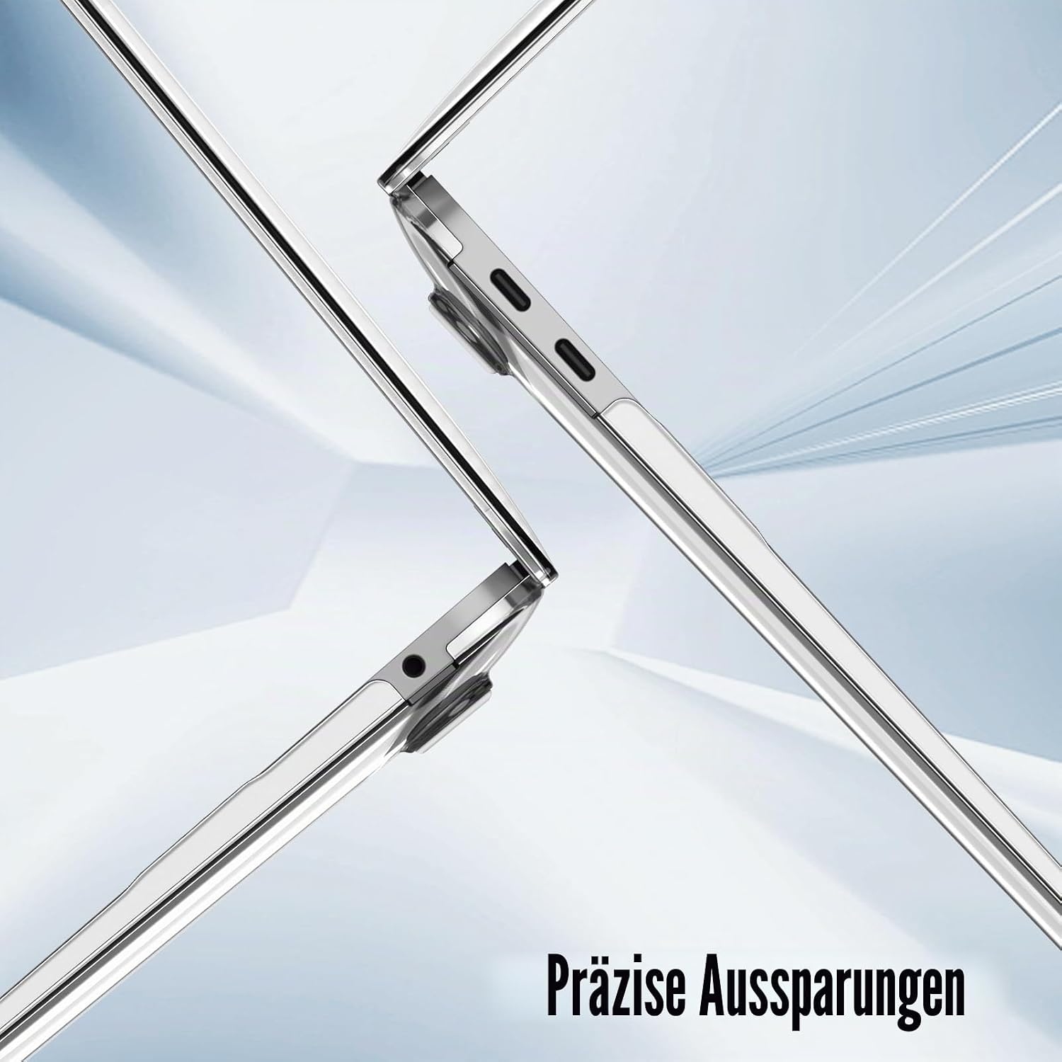 Detalle de Fintie Ultradünne Hartschalen-Hülle für MacBook Air 13 (2018–2020) A2337/A2179/A1932 – transparentes Snap Case