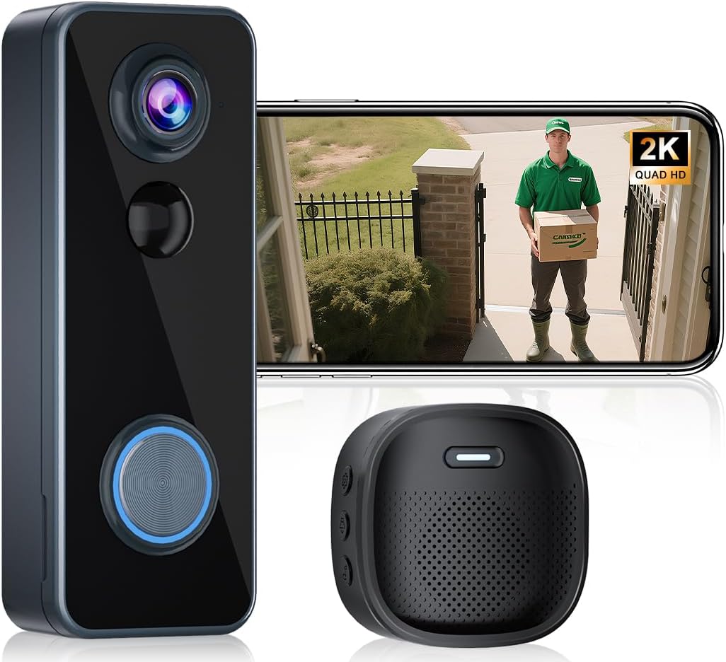 Wireless Video Doorbell Camera 2K HD