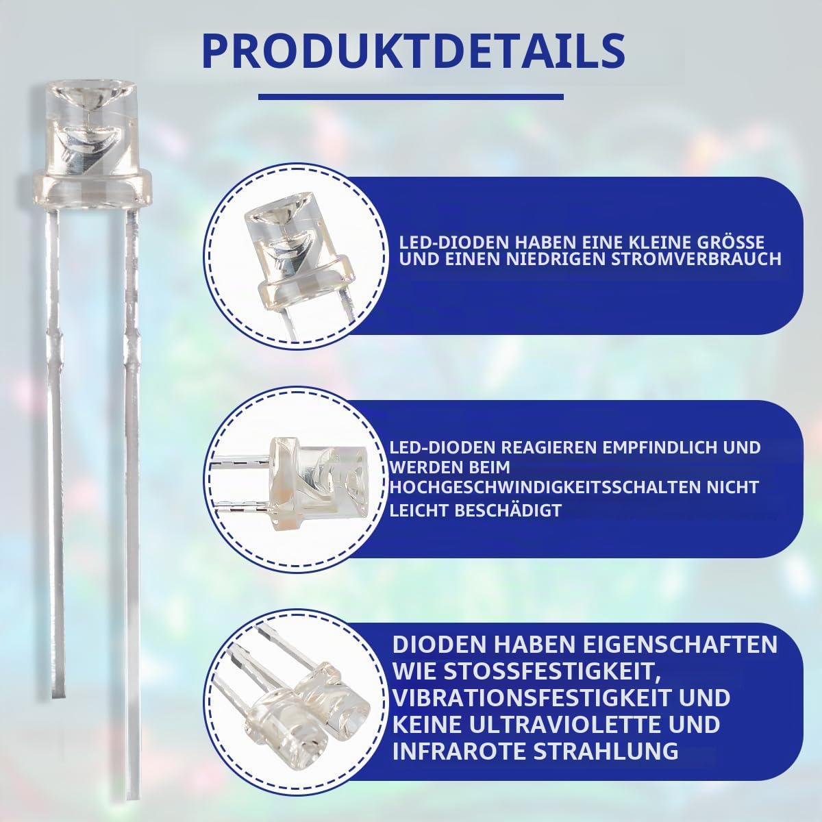 Thumbnail 3 de Innfeeltech 3mm gelbe LED 100er-Pack