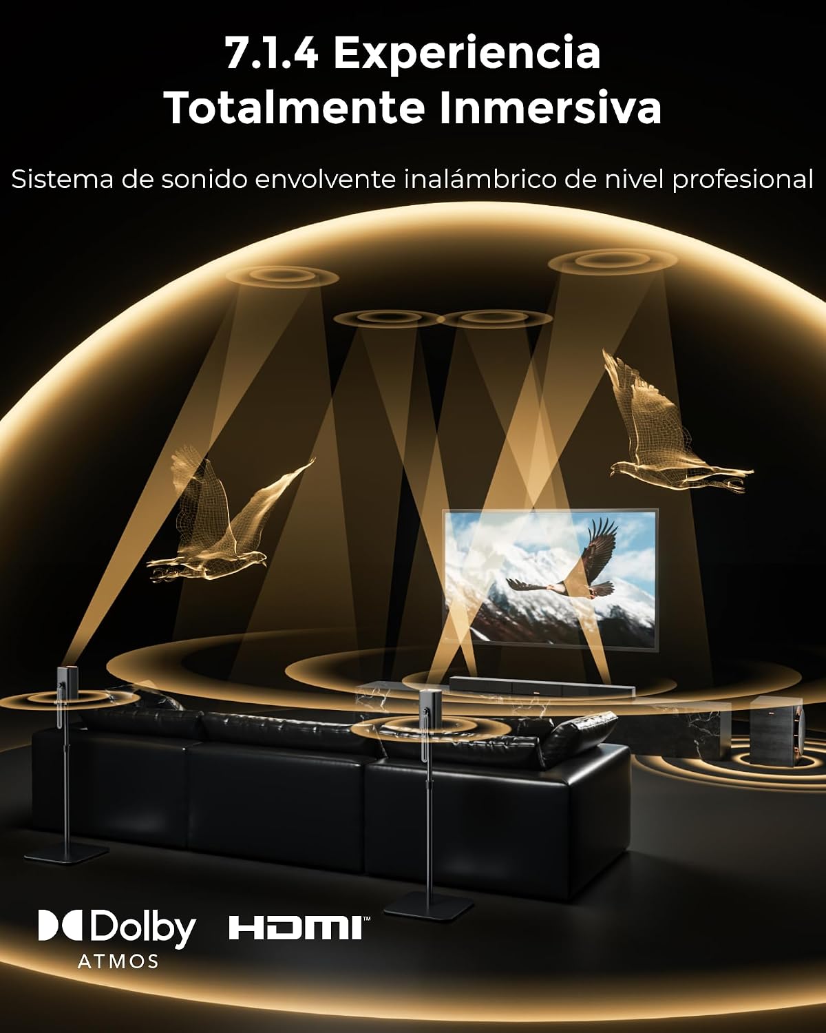 Detalle 2 de ULTIMEA Skywave X70 980W Barra de sonido Dolby Atmos