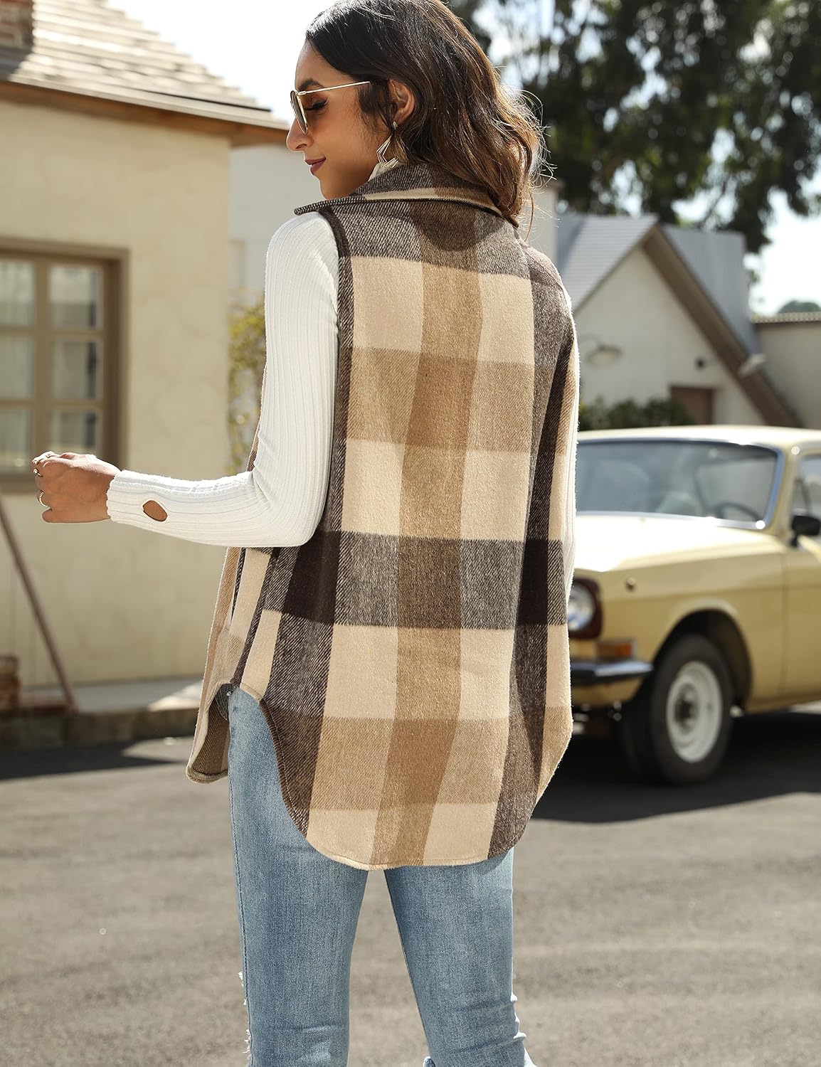 Thumbnail 6 de Tanming Women's Plaid Vest, Flannel