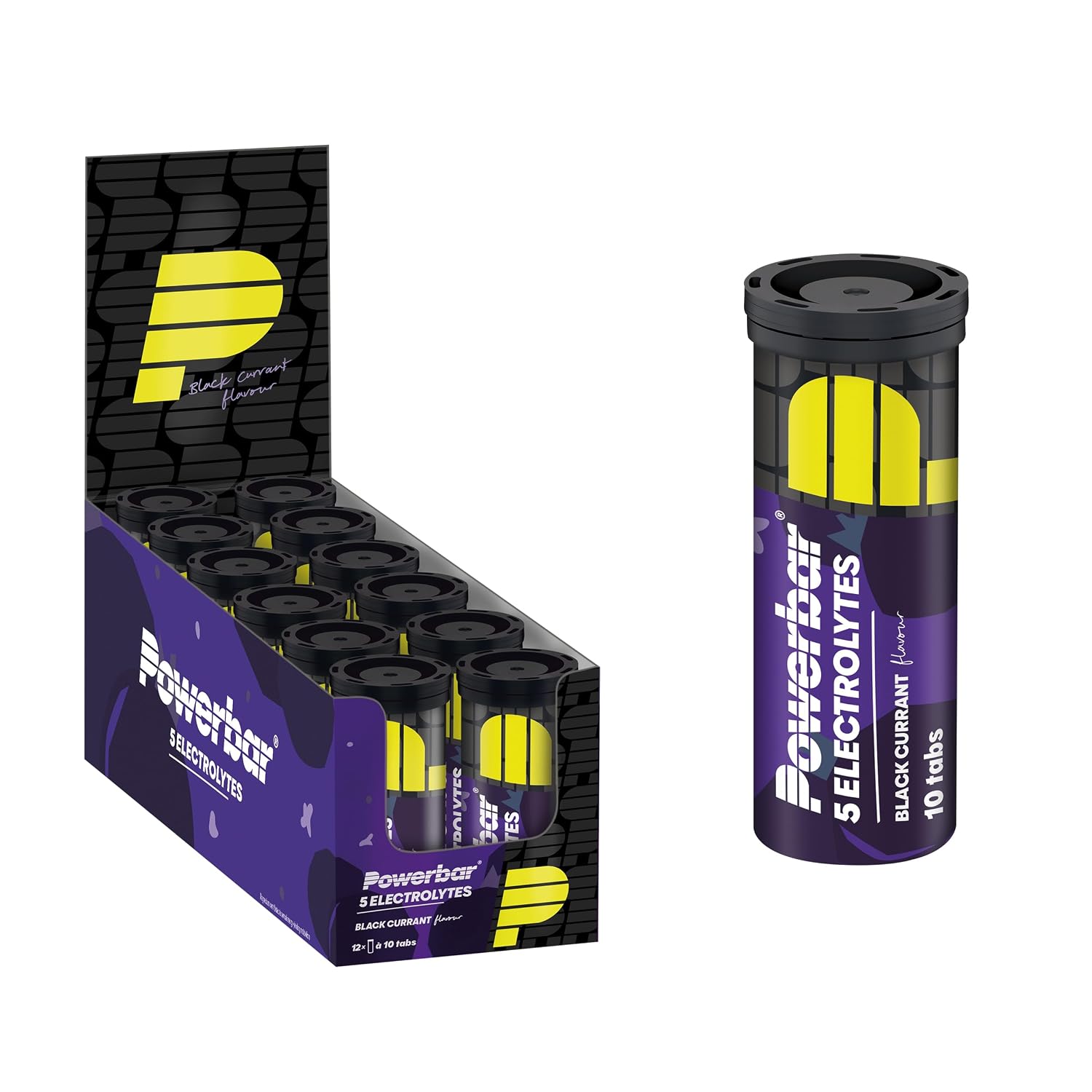 Detalle de Powerbar 5 Electrolytes Schwarze Johannisbeere – Brausetabletten, 10 Stück (12er Pack)