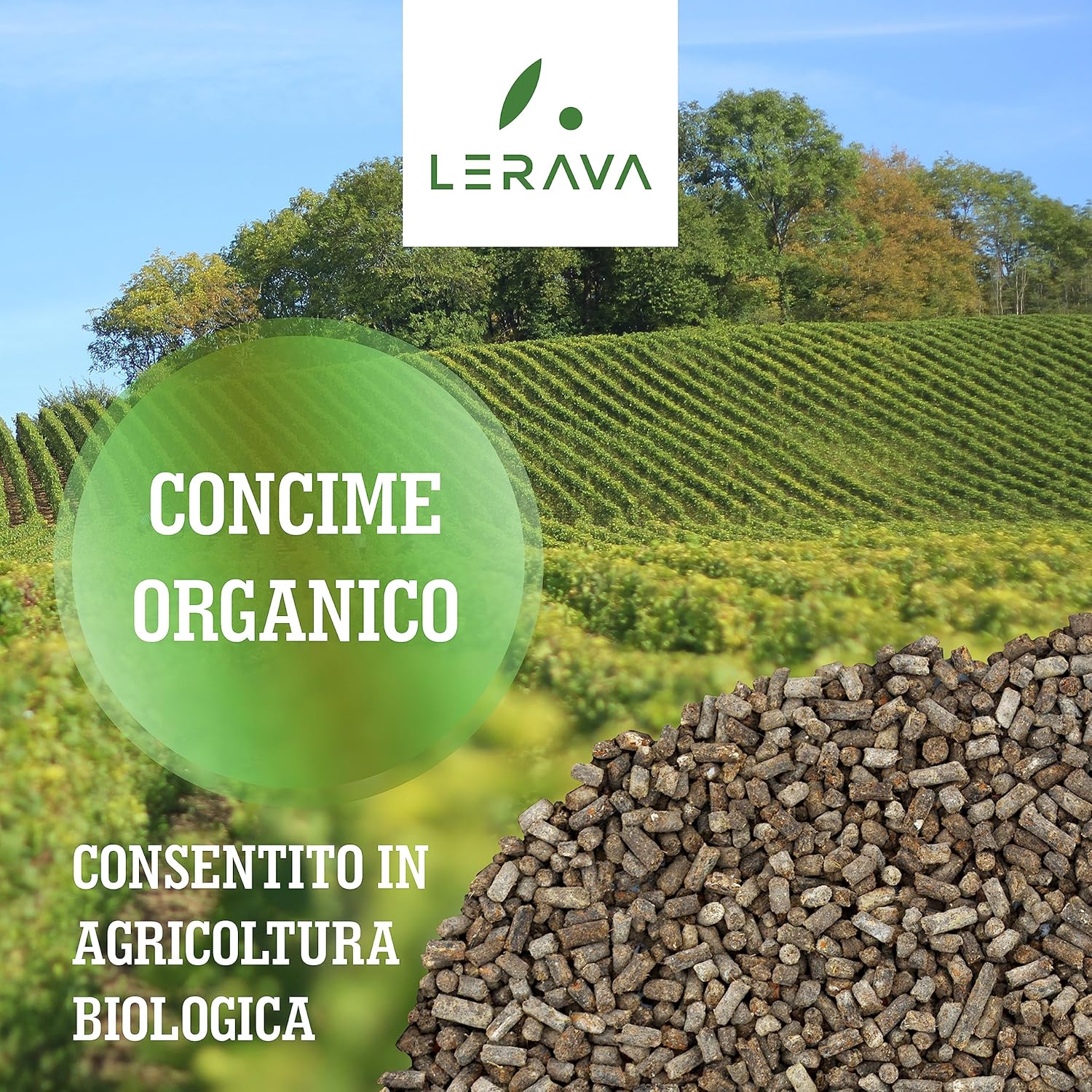 Thumbnail 1 de LERAVA Concime Rose organico (2x800g): fertilizzante 100% biologico per rose in vaso e a terra