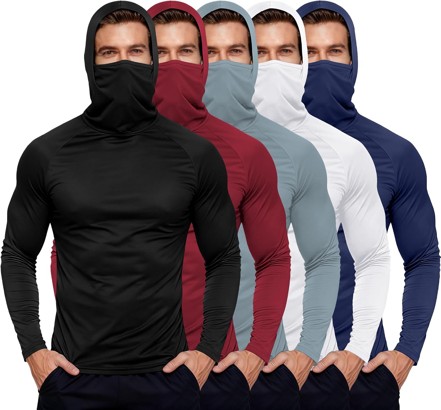 Detalle de HovSiyla Men's Fishing Hoodie 5-Pack