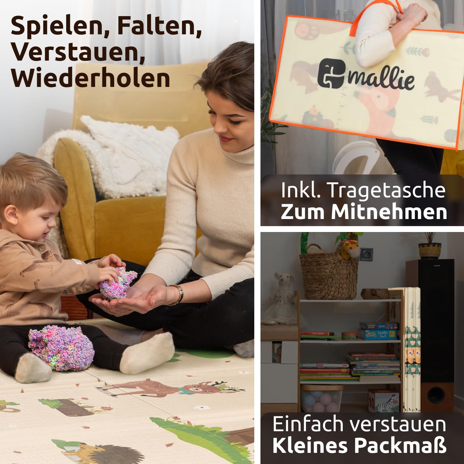 Detalle 2 de Mallie Spielmatte Baby 180x150 cm