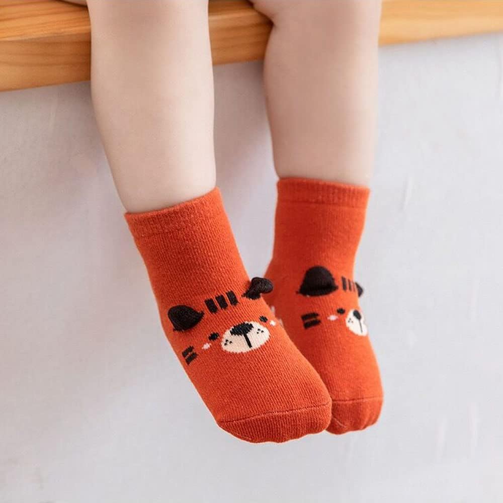 Detalle 2 de FedMois 6er Pack Baby Kleinkinder Sneaker Socken mit ABS-Noppen (Baumwolle)