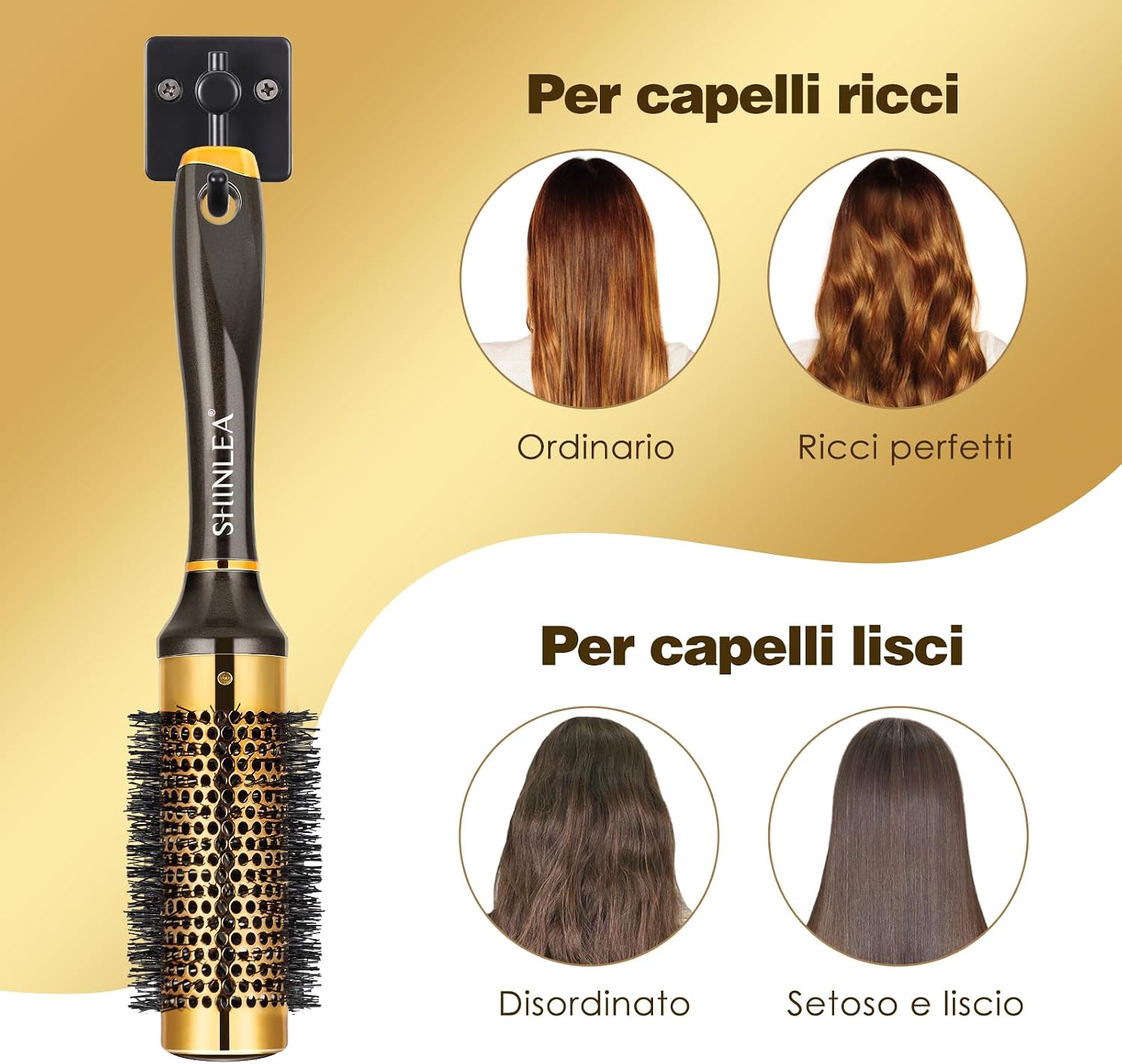 Thumbnail 4 de Shinlea Spazzola Ricci 33 mm per capelli corti