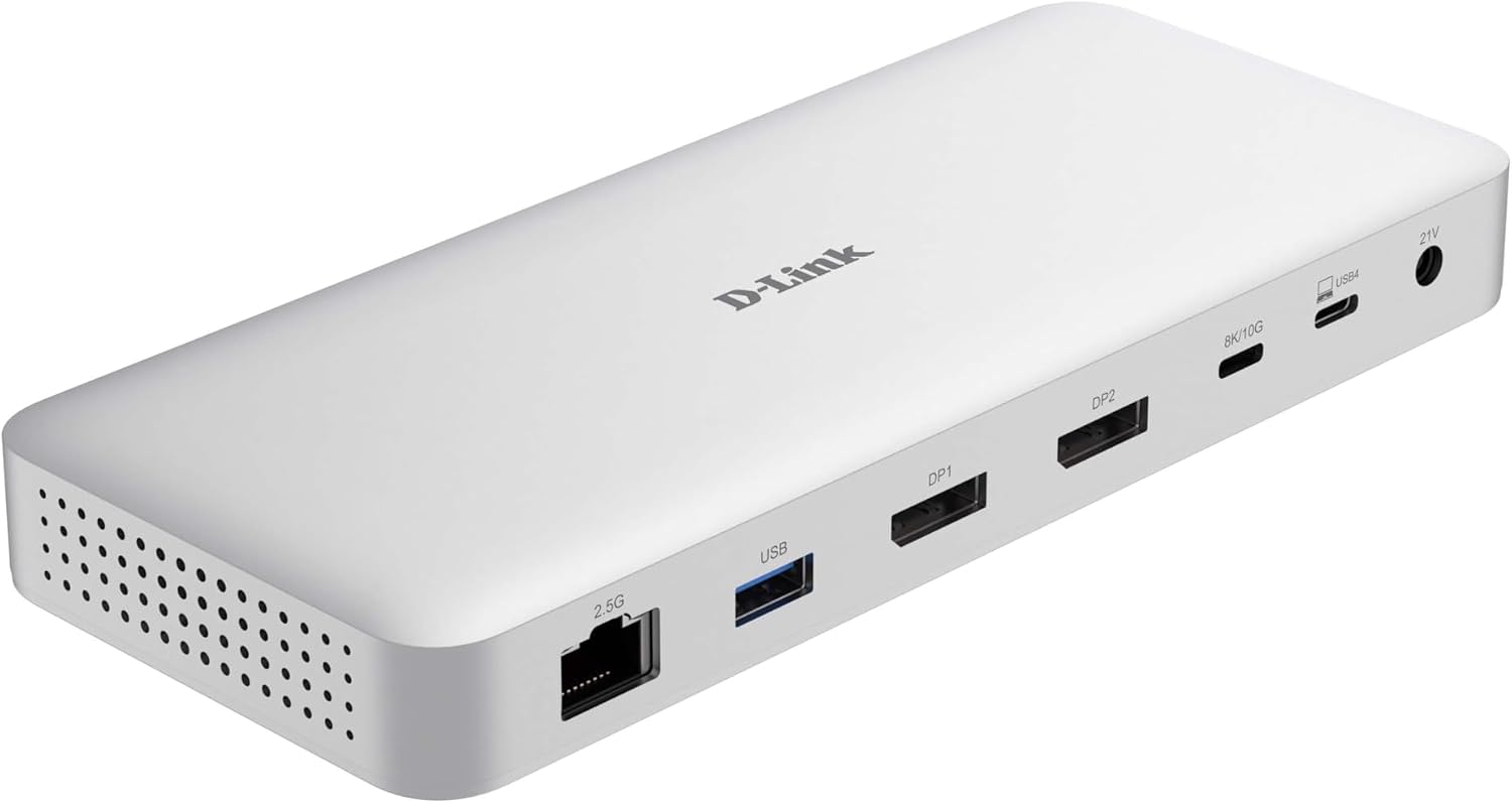 D-Link DUF-901 Docking Station USB4 9‑in‑1: hub USB‑C con doppio display 8K