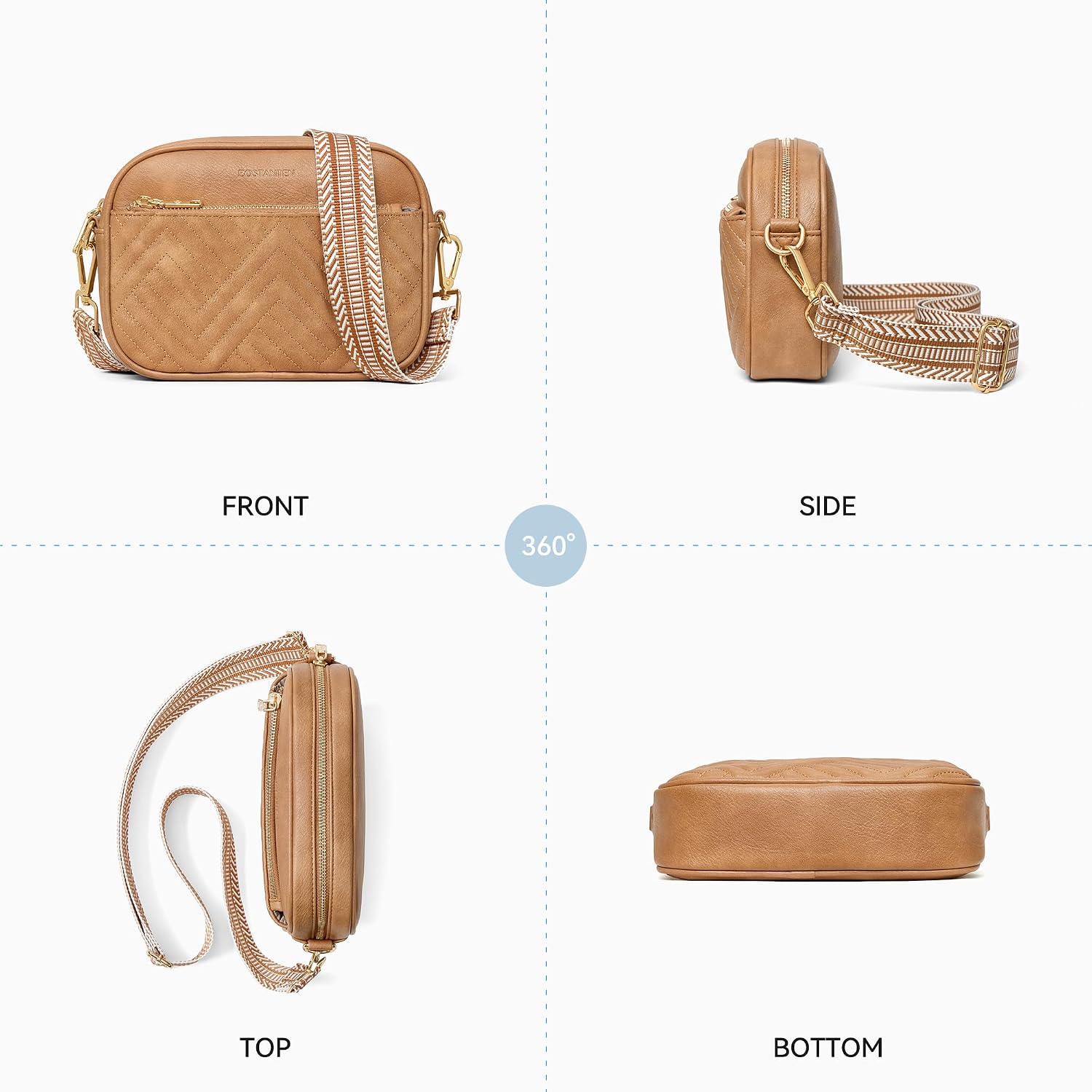 Thumbnail 6 de BOSTANTEN Quilted Crossbody Bag Vegan Leather
