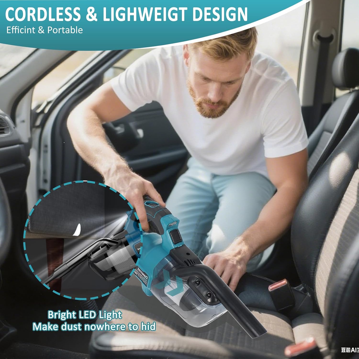 Thumbnail 6 de Dpwrrot 5 in 1 Cordless Handheld Vacuum, 18V Compatible with Washable HEPA Filters